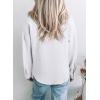 image:imageAstylish Womens Dressy Casual Blouse Business Long Sleeve Trendy Pullover Tops Placket V Neck Work ShirtWhite