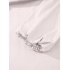image:imageAstylish Womens Long Puff Sleeve Tops Ruffle Dressy High Mock Neck Blouse ShirtWhite