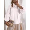 image:imageAstylish Womens Long Puff Sleeve Tops Ruffle Dressy High Mock Neck Blouse ShirtWhite