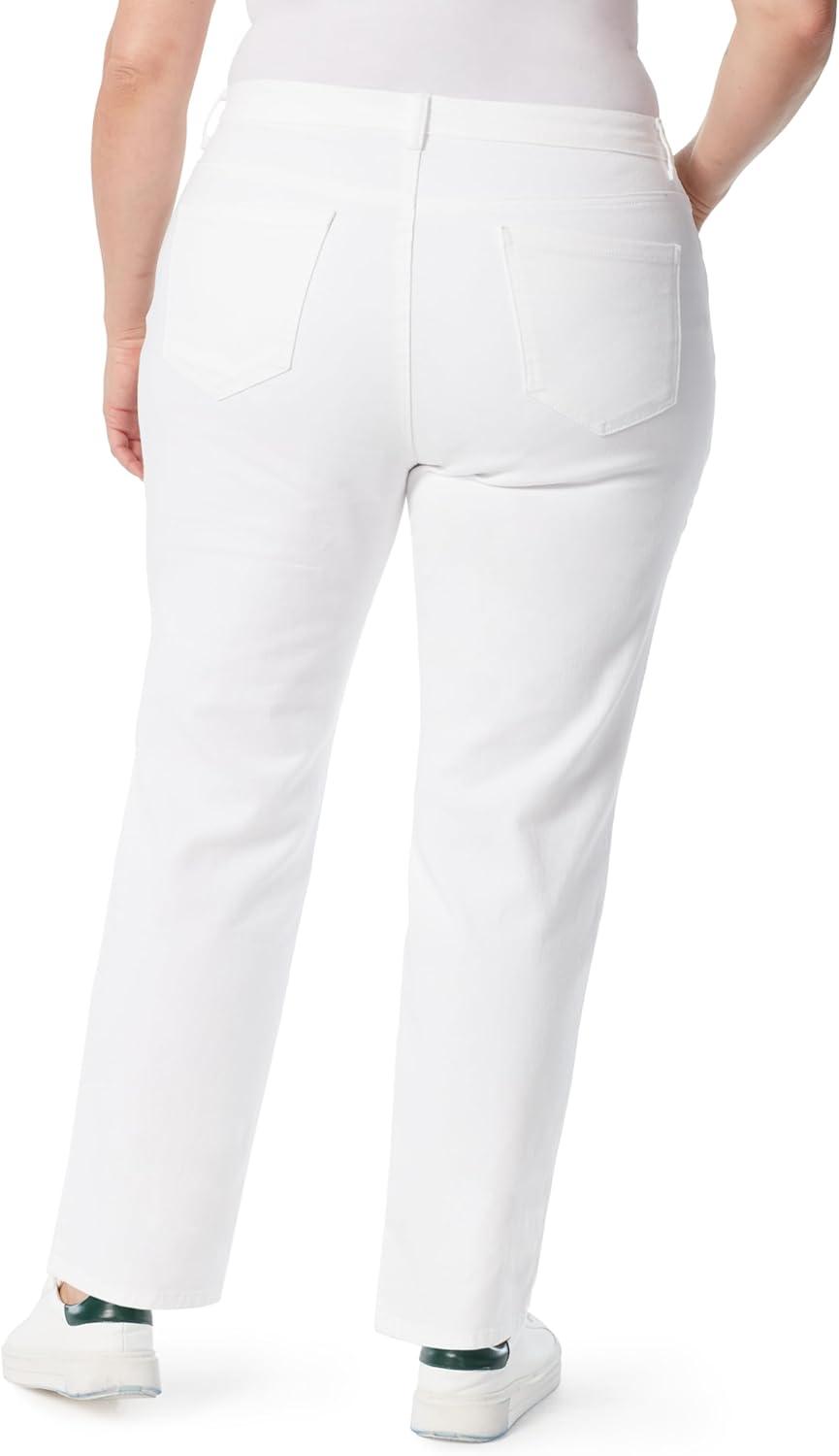 image:imageGloria Vanderbilt Womens Amanda Classic High Rise Tapered Jean Plus SizeVintage White