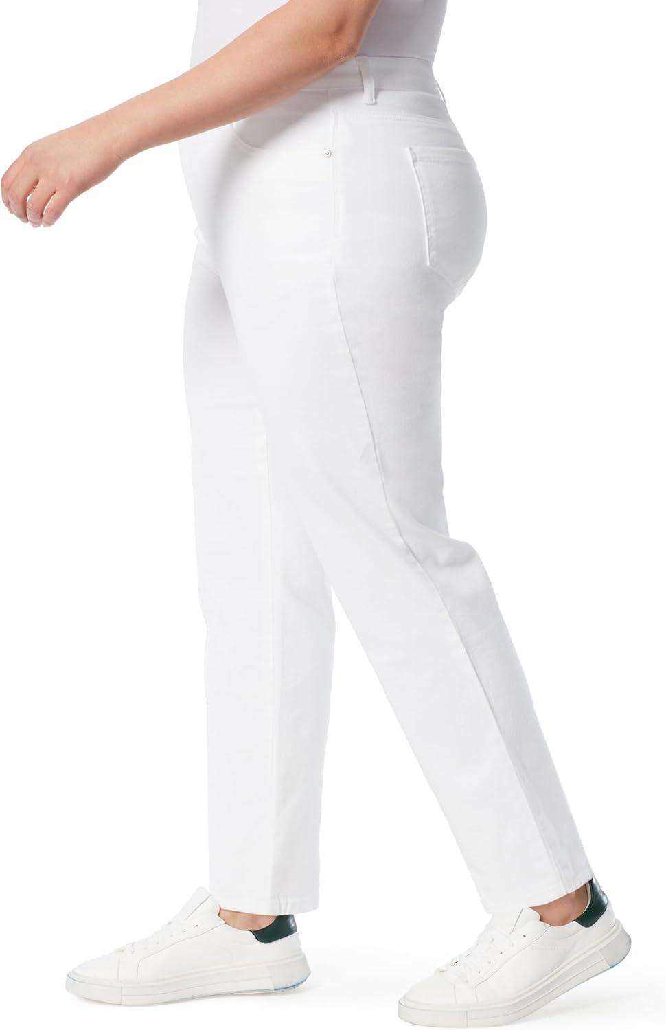 image:imageGloria Vanderbilt Womens Amanda Classic High Rise Tapered Jean Plus SizeVintage White
