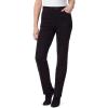 image:imageGloria Vanderbilt Womens Amanda Ponte High Rise Knit Pant PetiteFlocked Polka Dot