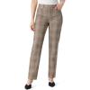 image:imageGloria Vanderbilt Womens Amanda Ponte High Rise Knit Pant StandardHazelnut Plains Plaid
