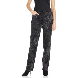 image:imageGloria Vanderbilt Womens Amanda Classic High Rise Tapered Jean PetiteBlack Layered Stencils