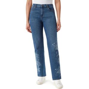 image:imageGloria Vanderbilt Womens Amanda Classic High Rise Tapered Jean PetiteMount Kisco  Floral Illumination