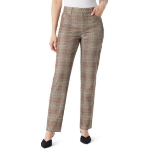 image:imageGloria Vanderbilt Womens Amanda Ponte High Rise Knit Pant StandardHazelnut Plains Plaid