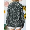 image:imageAstylish Womens Fashion Smocked Raglan Sleeves V Neck Collared Tops Chiffon Alicia Flower Print Blouses Spring Dressy Shirts Work Business Boho Tunic Green XLarge