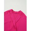 image:imageAstylish Womens Short Sleeve Collared V Neck BlouseRose Red