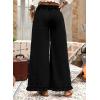 image:imageAstylish Women Wide Leg Jeans High Waisted Stretchy Straight Leg Ankle Jeans Baggy Ruffle Hem Summer 2026 Boho Denim Pants Black Size 10