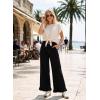 image:imageAstylish Women Wide Leg Jeans High Waisted Stretchy Straight Leg Ankle Jeans Baggy Ruffle Hem Summer 2026 Boho Denim Pants Black Size 10