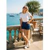 image:imageAstylish Womens High Waisted Shorts Jean Stretchy Casual Fashion Trendy Double Button Fly Denim ShortsBluing