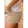 image:imageAstylish Womens High Waisted Shorts Jean Stretchy Casual Fashion Trendy Double Button Fly Denim ShortsKhaki