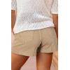 image:imageAstylish Womens High Waisted Shorts Jean Stretchy Casual Fashion Trendy Double Button Fly Denim ShortsKhaki