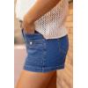 image:imageAstylish Womens High Waisted Shorts Jean Stretchy Casual Fashion Trendy Double Button Fly Denim ShortsSail Blue