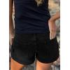 image:imageAstylish Womens High Waisted Shorts Jean Stretchy Casual Fashion Trendy Flap Pockets Denim ShortsBlack