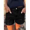 image:imageAstylish Womens High Waisted Shorts Jean Stretchy Casual Fashion Trendy Flap Pockets Denim ShortsBlack