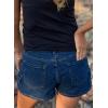 image:imageAstylish Womens High Waisted Shorts Jean Stretchy Casual Fashion Trendy Flap Pockets Denim ShortsBluing