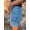 image:imageAstylish Womens High Waisted Shorts Jean Stretchy Casual Fashion Trendy Flap Pockets Denim ShortsLight Blue