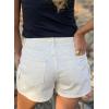 image:imageAstylish Womens High Waisted Shorts Jean Stretchy Casual Fashion Trendy Flap Pockets Denim ShortsWhite