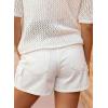 image:imageAstylish Womens High Waisted Shorts Jean Stretchy Casual Fashion Trendy Flap Pockets Denim ShortsWhite