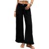 image:imageAstylish Women Wide Leg Jeans High Waisted Stretchy Straight Leg Ankle Jeans Baggy Ruffle Hem Summer 2026 Boho Denim Pants Black Size 10