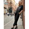 image:imageAstylish Womens Elastic High Waisted Baggy Barrel Pants 2026 Casual Lounge Boho Harem Trousers PantsBlack