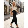 image:imageAstylish Womens Elastic High Waisted Baggy Barrel Pants 2026 Casual Lounge Boho Harem Trousers PantsBlack