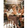 image:imageAstylish Womens Elastic High Waisted Baggy Barrel Pants 2026 Casual Lounge Boho Harem Trousers PantsCoffee