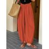 image:imageAstylish Womens Elastic High Waisted Baggy Barrel Pants 2026 Casual Lounge Boho Harem Trousers PantsFlamingo