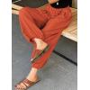 image:imageAstylish Womens Elastic High Waisted Baggy Barrel Pants 2026 Casual Lounge Boho Harem Trousers PantsFlamingo