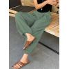 image:imageAstylish Womens Elastic High Waisted Baggy Barrel Pants 2026 Casual Lounge Boho Harem Trousers PantsMist Green