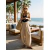 image:imageAstylish Womens Elastic High Waisted Baggy Barrel Pants 2026 Casual Lounge Boho Harem Trousers PantsOatmeal