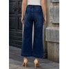 image:imageAstylish Womens 2026 Stretchy Wide Leg High Waisted Jeans Tummy Control Casual Cropped Ankle Denim PantsY Blue