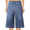 image:imageAstylish Womens High Waisted Wide Leg Denim Shorts Stretchy Trendy Utility Jorts Oversized Patch Pockets Bermuda Jean ShortBeau Blue