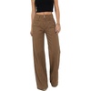 image:imageAstylish Womens Wide Leg Jeans High Waisted Double Buttons Stretchy Straight Leg Jean Trendy Denim Pants Big PocketsBrown