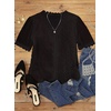 image:imageAstylish Womens 2023 Lace V Neck Tunic Tank Tops Casual Sleeveless Shirt BlouseU Black