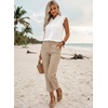 image:imageAstylish Womens 2026 Floral Chiffon Blouses V Neck Ruffle Sleeve Fitted Tops Boho Chic Tank ShirtsY Solid White