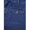 image:imageAstylish Womens Casual Jean Shorts High Waisted Flap Cargo Pockets Denim Shorts Stretchy Summer Hot Short JortsAshleigh Blue