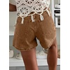 image:imageAstylish Womens Casual Jean Shorts High Waisted Flap Cargo Pockets Denim Shorts Stretchy Summer Hot Short JortsBrown