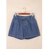 image:imageAstylish Womens High Waisted Shorts Jean Stretchy Casual Fashion Trendy Striped Button Front Denim ShortsBluing