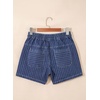 image:imageAstylish Womens High Waisted Shorts Jean Stretchy Casual Fashion Trendy Striped Button Front Denim ShortsNavy Blue