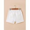 image:imageAstylish Womens High Waisted Shorts Jean Stretchy Casual Fashion Trendy Striped Button Front Denim ShortsWhite