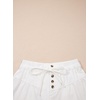 image:imageAstylish Womens High Waisted Shorts Jean Stretchy Casual Fashion Trendy Striped Button Front Denim ShortsWhite