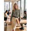 image:imageAstylish Womens Long Sleeve Gingham Tops Mock Neck Plaid Babydoll Tops 2026 Loose Flowy Blouses ShirtsBlack