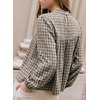 image:imageAstylish Womens Long Sleeve Gingham Tops Mock Neck Plaid Babydoll Tops 2026 Loose Flowy Blouses ShirtsBlack