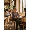 image:imageAstylish Womens Long Sleeve Gingham Tops Mock Neck Plaid Babydoll Tops 2026 Loose Flowy Blouses ShirtsBrown