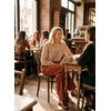 image:imageAstylish Womens Long Sleeve Gingham Tops Mock Neck Plaid Babydoll Tops 2026 Loose Flowy Blouses ShirtsKhaki