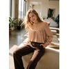 image:imageAstylish Womens Long Sleeve Gingham Tops Mock Neck Plaid Babydoll Tops 2026 Loose Flowy Blouses ShirtsKhaki