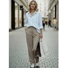 image:imageAstylish Women 2026 Loose Fit Tops Cotton Linen Button Down Shirts Collared Roll Up Long Sleeve V Neck BlousesY Sky Blue Stripe