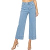 image:imageAstylish Womens 2026 Stretchy Breathable Wide Leg High Waisted Jeans Casual Cropped Ankle Denim Pants with Vertical SeamsY Light Blue